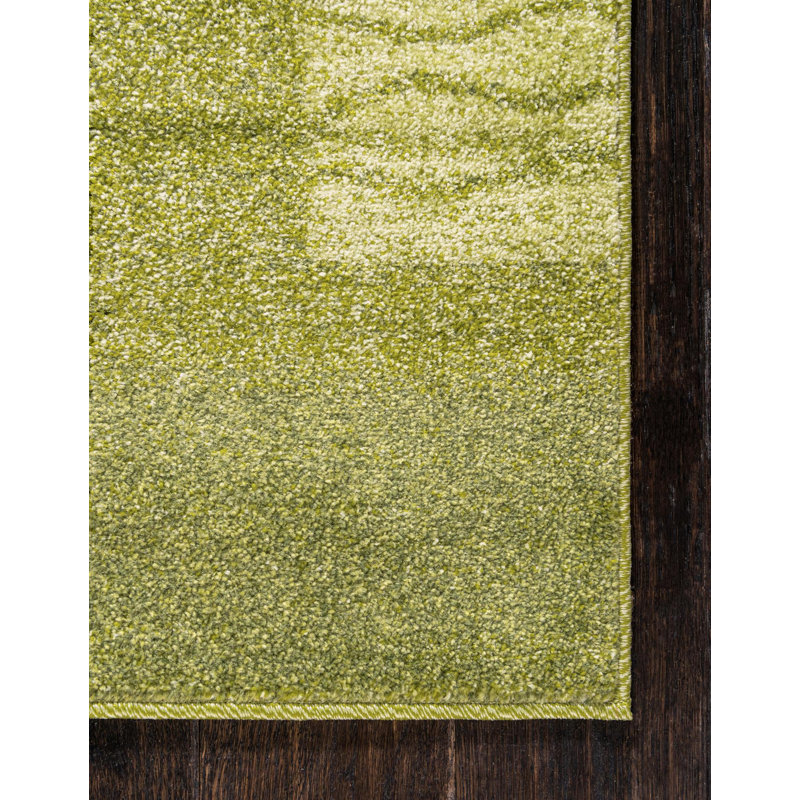 Sahori Green Area Rug, Runner 2' x 8'