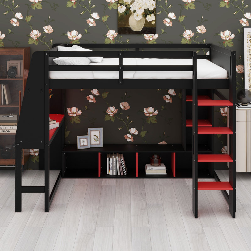 Lit mezzanine avec bureau Gaming