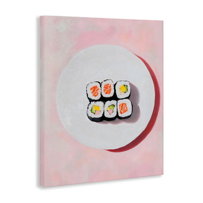 Sushi Rolls on Plate Canvas, design by The Prints Vibe