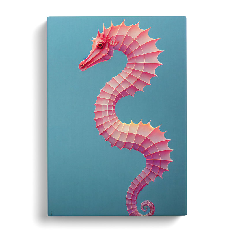Profile Of A Seahorse No.2 - Wrapped Canvas, 60cm H x 40cm W x 3cm D