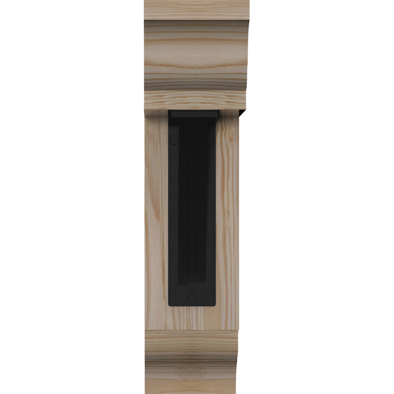 Triple support de fer Galveston, H 16 po x P 13 1/2 po, 3 1/2"W x 4"T Douglas Fir (Smooth)