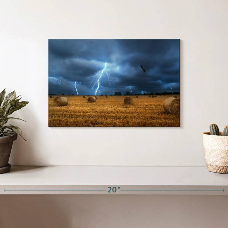 Alvord Lightning Over Field, H 8 po x l 12 po