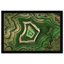 «Green Emerald Abstract Geode Glam», reproduction d'art moderne encadrée pour le bureau-68786441-68786440