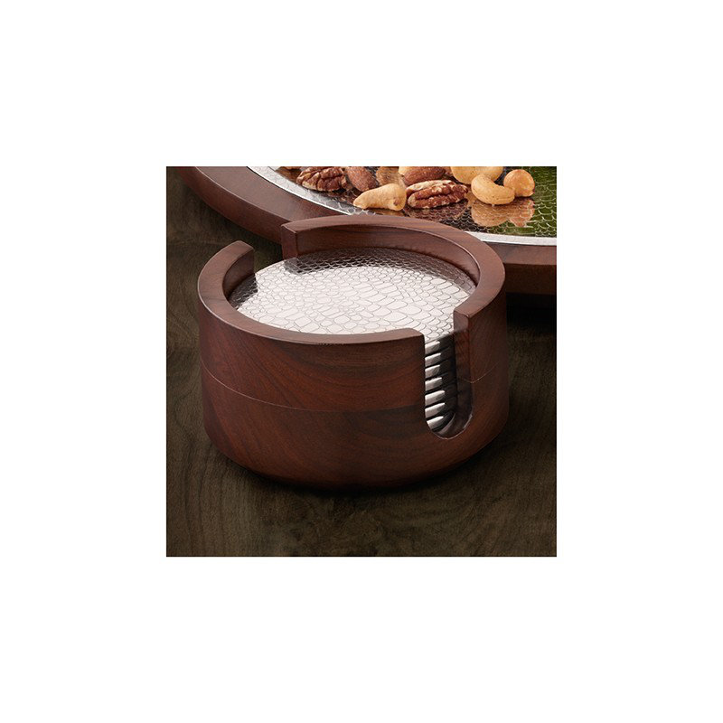 Kenya Round Coaster Set With Holder