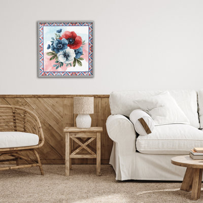 Patriotic Poppies Bundle Framed Giclee, design by Nicole DeCamp