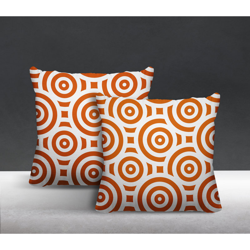  Coussin intérieur / extérieur, L 17 po x H 17 po, Orange