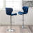 Ellston Upholstered Adjustable Swivel Barstools In Blue, Set Of 2-1539713586