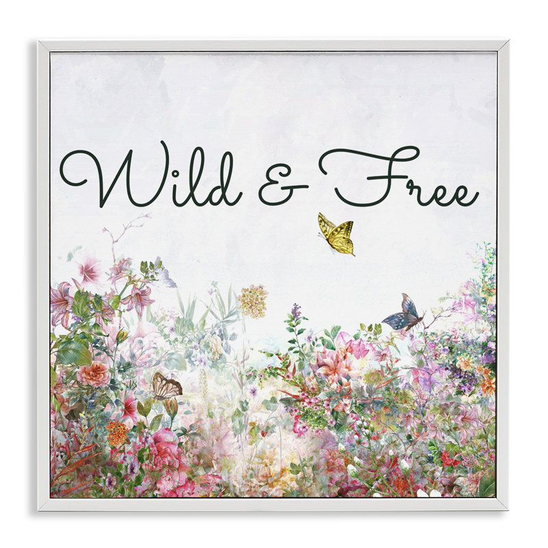 «Wild & Free Butterflies», art de la giclée encadrée par Karen Smith, Estampe numérique encadrée blanc bord de mer
