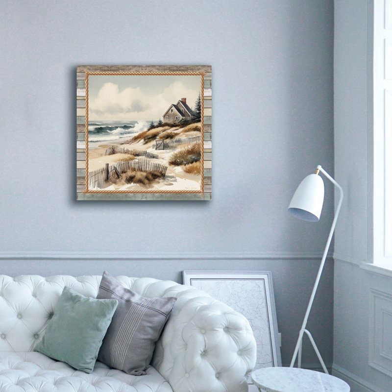 Toile épique «Cape Cod Shoreline» par Nicole DeCamp, art épique, 37 po x 37 po