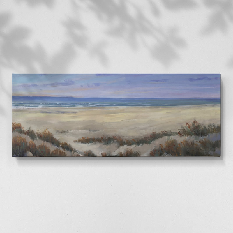 Derrière les dunes I - Toile tendue avec châssis - Prêt à accrocher, H 12 po x l 30 po