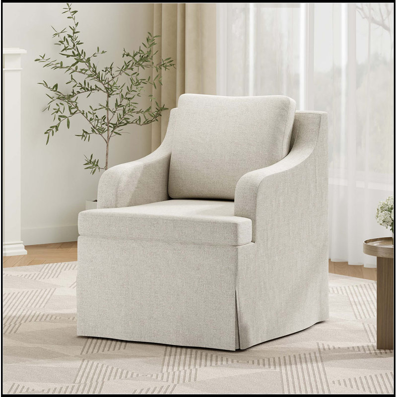 Fauteuil d'appoint sans accoudoirs, méridienne rembourrée en velours côtelé avec siège éponge haute densité, fauteuil simple moderne pour le salon, le coin lecture