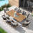 Braylin 8 - Person Wicker Patio Dining Set with Rectangular Table , Cushions Included