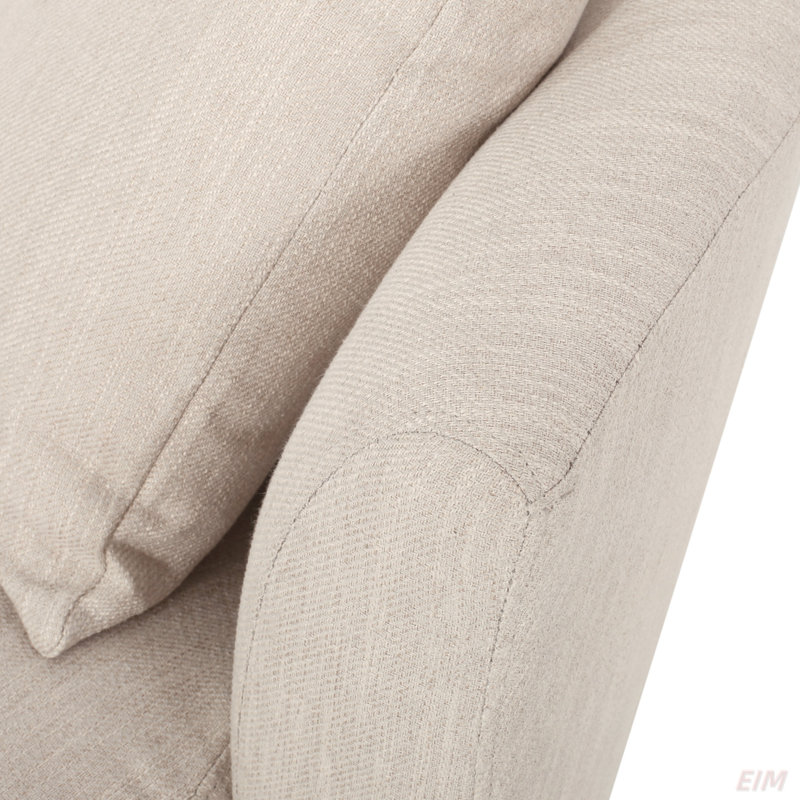 CHAISE CLUB PIVOTANTE, Beige brun