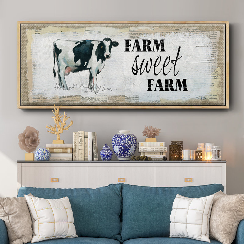 «Farm Sweet Farm», toile encadrée, H 12 po x l 30 po