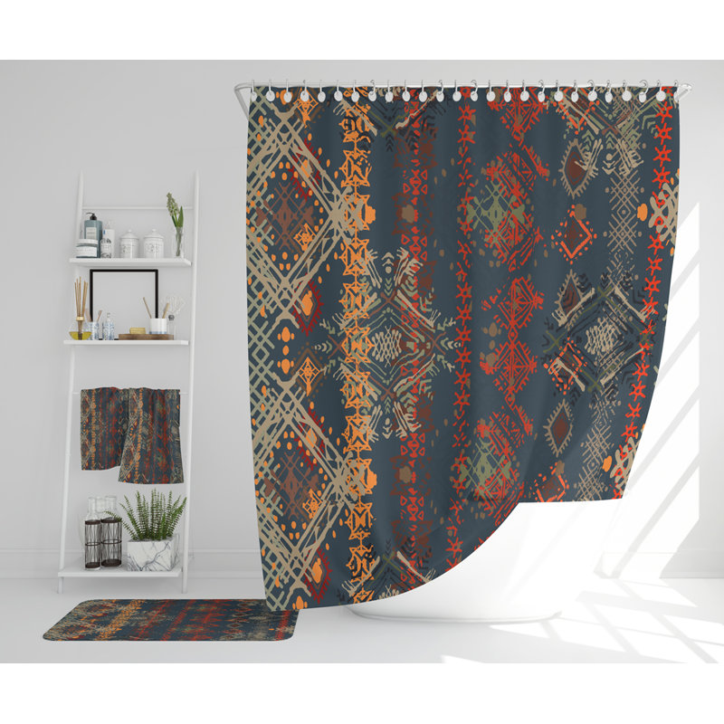 Nayora Polyester Shower Curtain Set