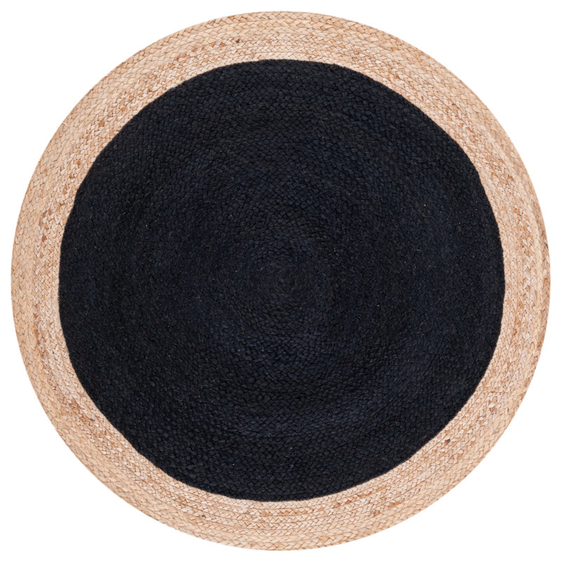 Rocco Solid Colour Jute / Sisal Hand Woven Area Rug, Round 122cm
