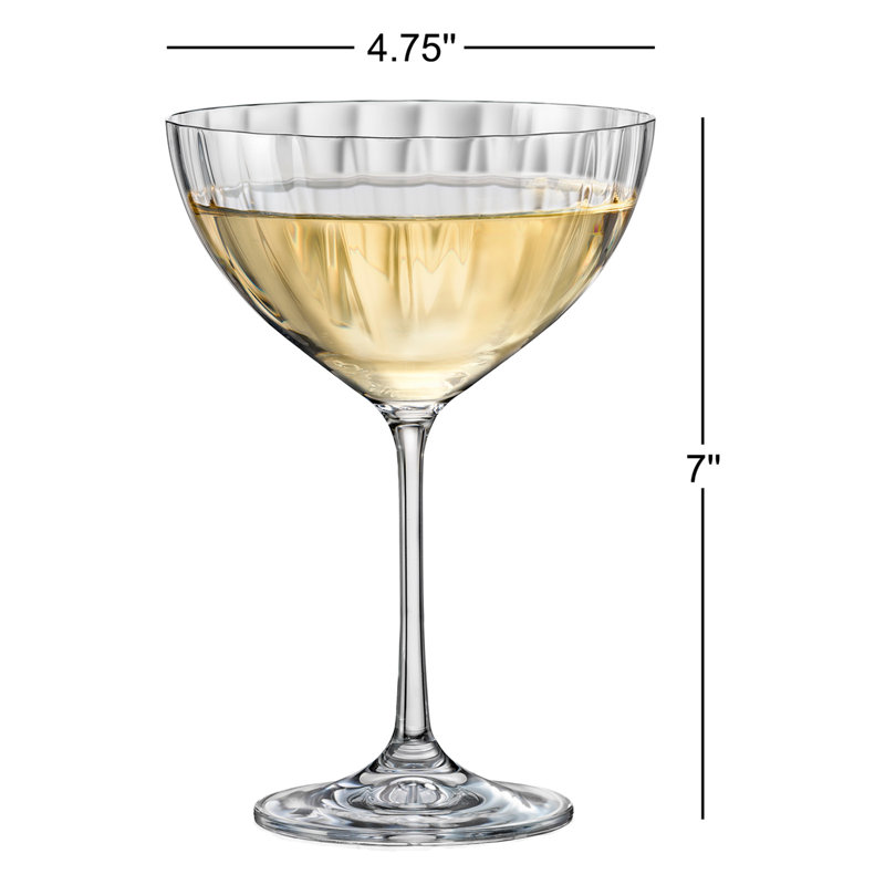 Waterfall Coupe Cocktail Glass 340Ml Set/6