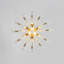 Plafonnier semi-encastré en cristal 3 lumières French Vintage