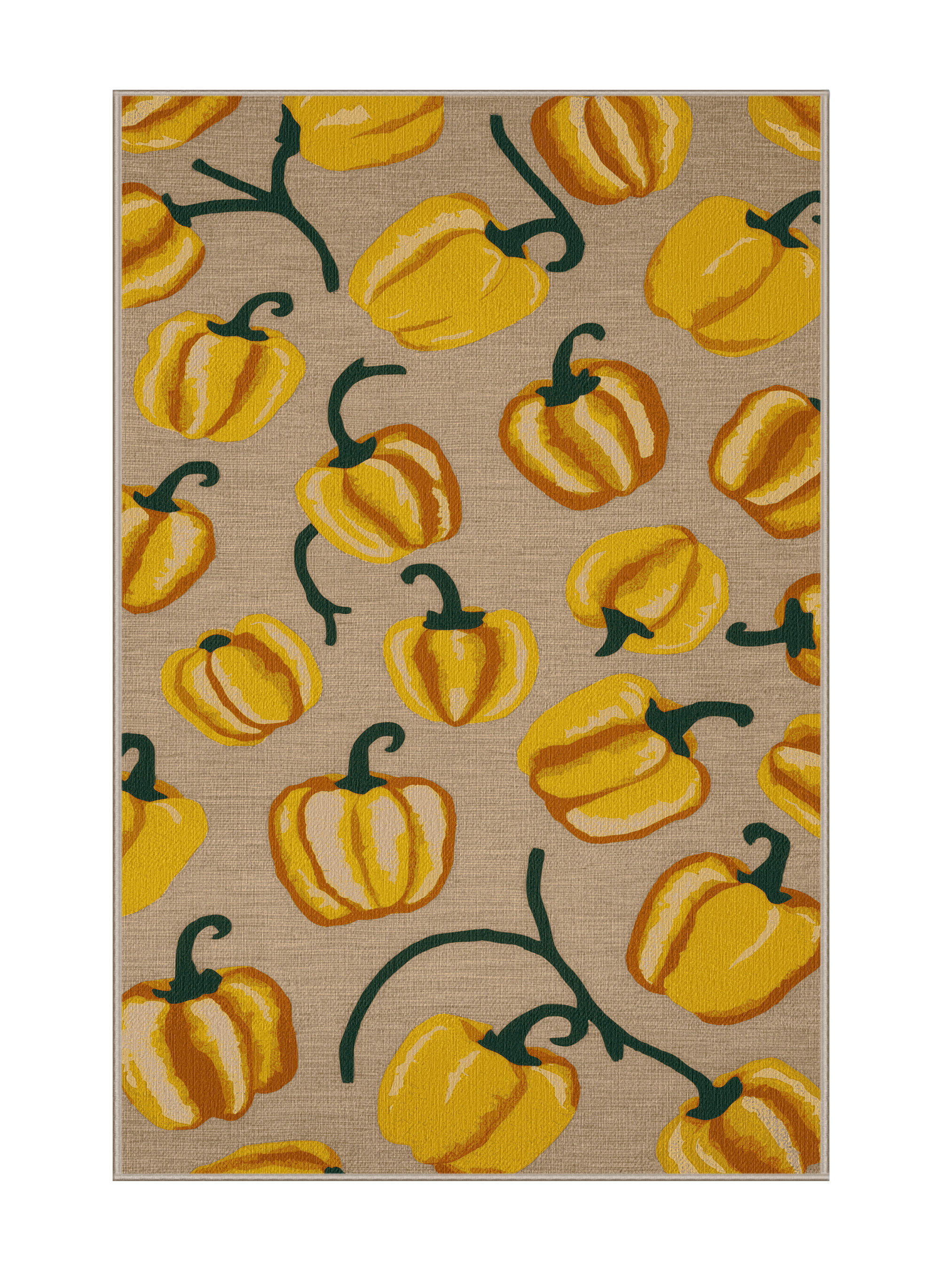 Red Barrel Studio® Washable Bell Pepper Vegetables Area Rug | Wayfair