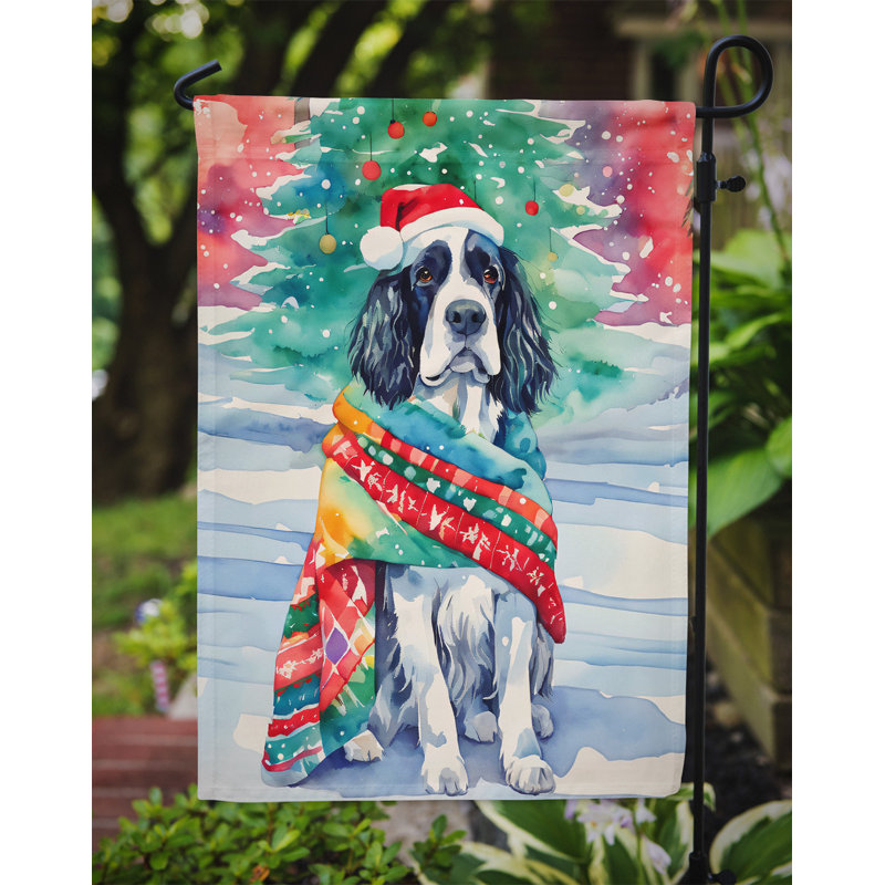 Polyester double face Noël, H 15,5 po x l 11,25 po