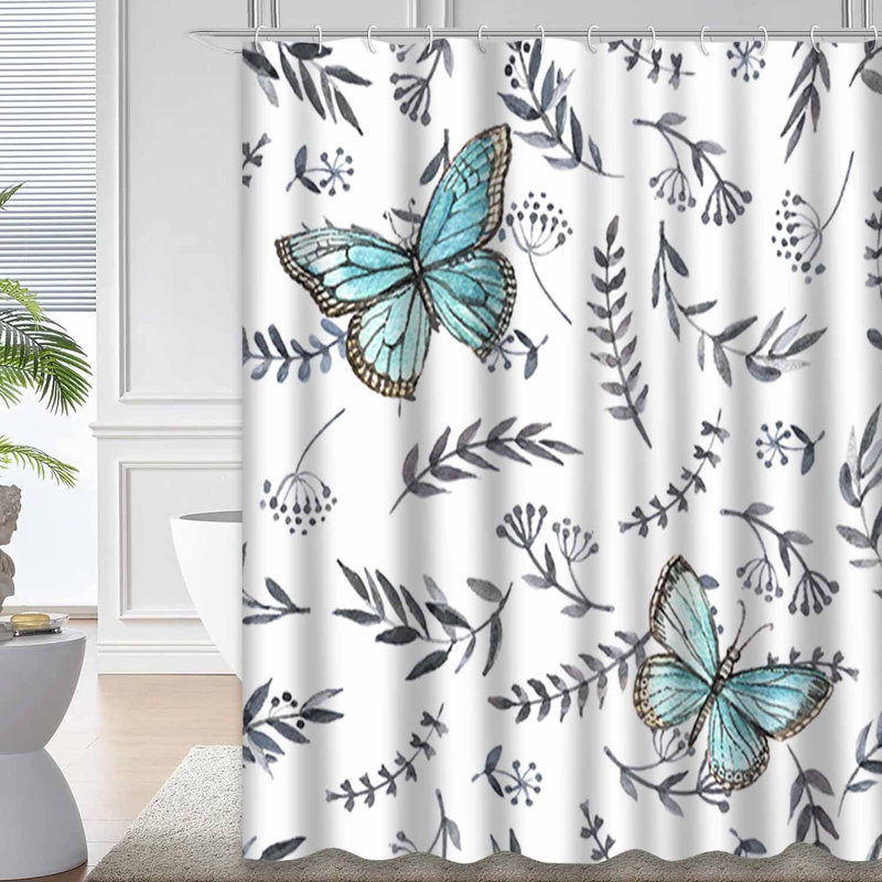 Magnifique rideau de douche à 12 crochets, L 72 po x l 84 po