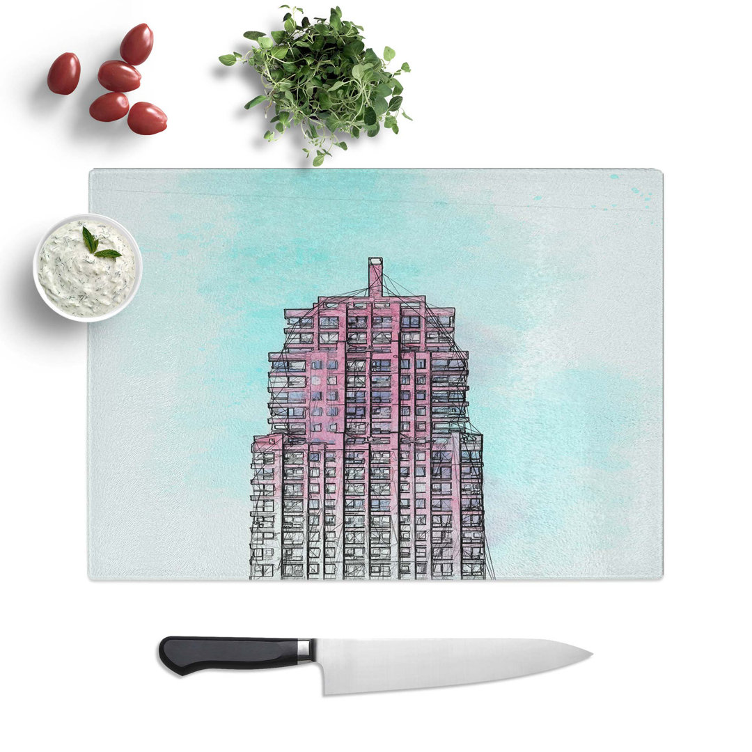Tempered Glass Sketching the Architecture Vol.65 Chopping Board