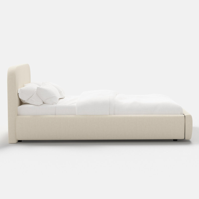 Daphne Platform Bed, Relaxed Linen Cream, Twin