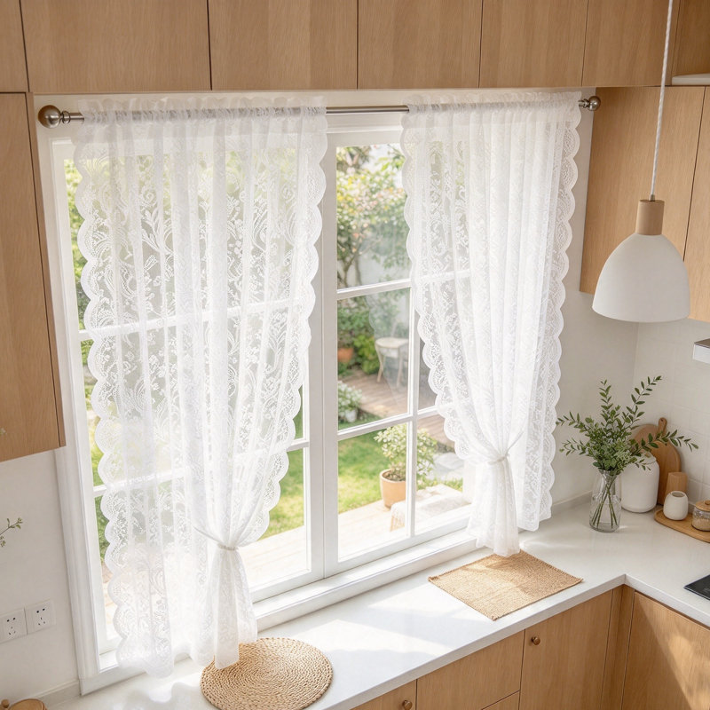 Lace Floral Kitchen Curtain Kitchen Pelmet