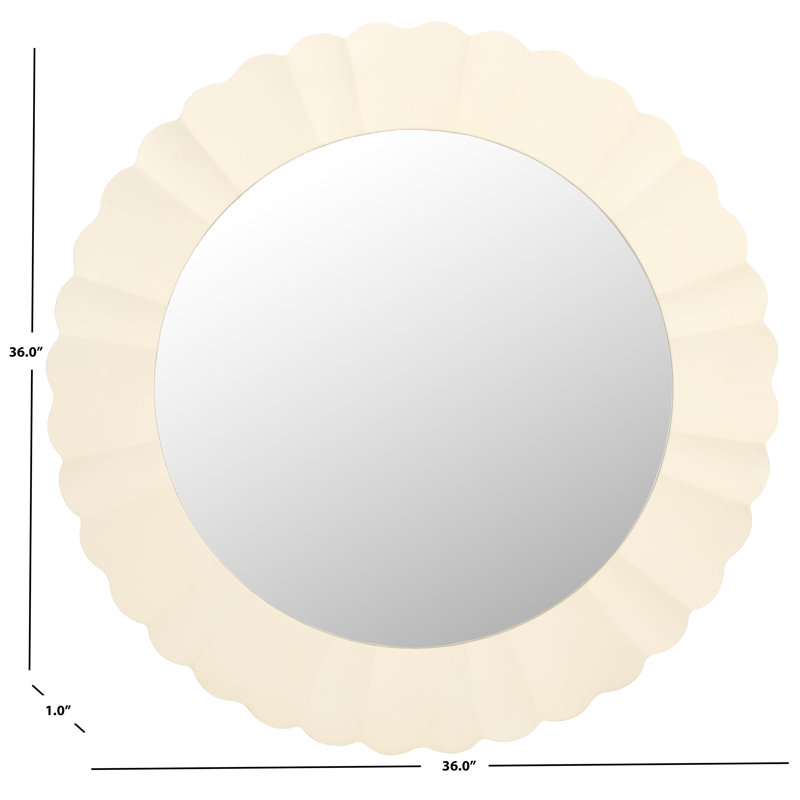 Round Wall Mirror, White