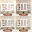 Armoire à pharmacie de 47,64 po en bois avec miroir réglable et miroir-1271711211