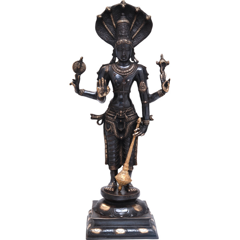 Religious & Spiritual Statue, Black/Golden