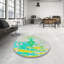 Tapis vert/jaune tissé à la machine-561242610