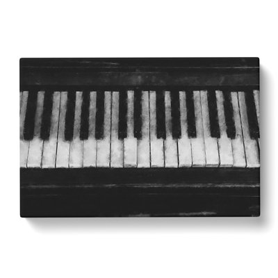 Broken Piano Keys Painting - Wrapped Canvas