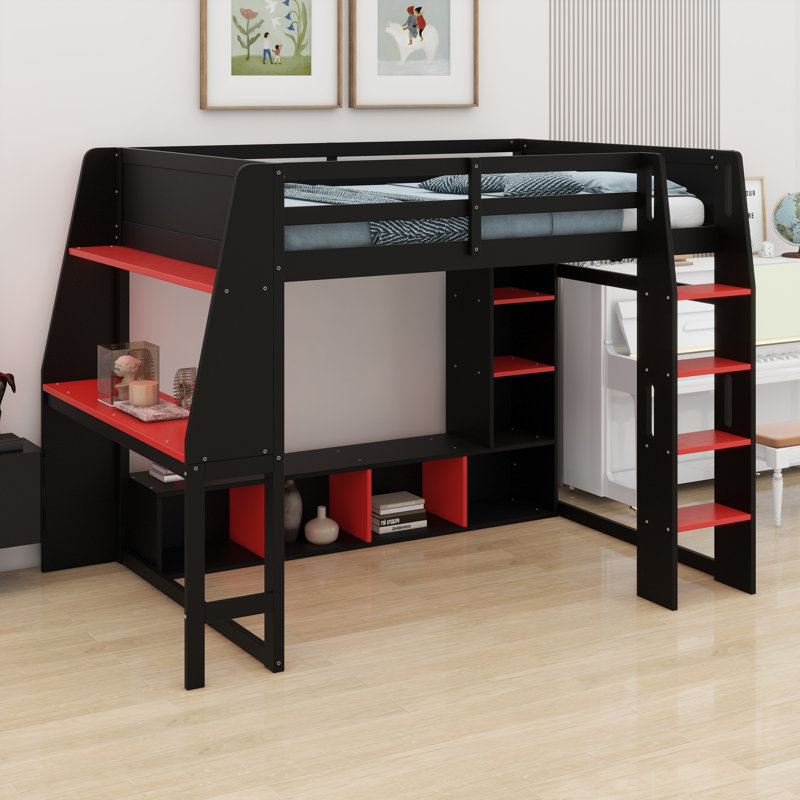 Lit mezzanine avec bureau Gaming
