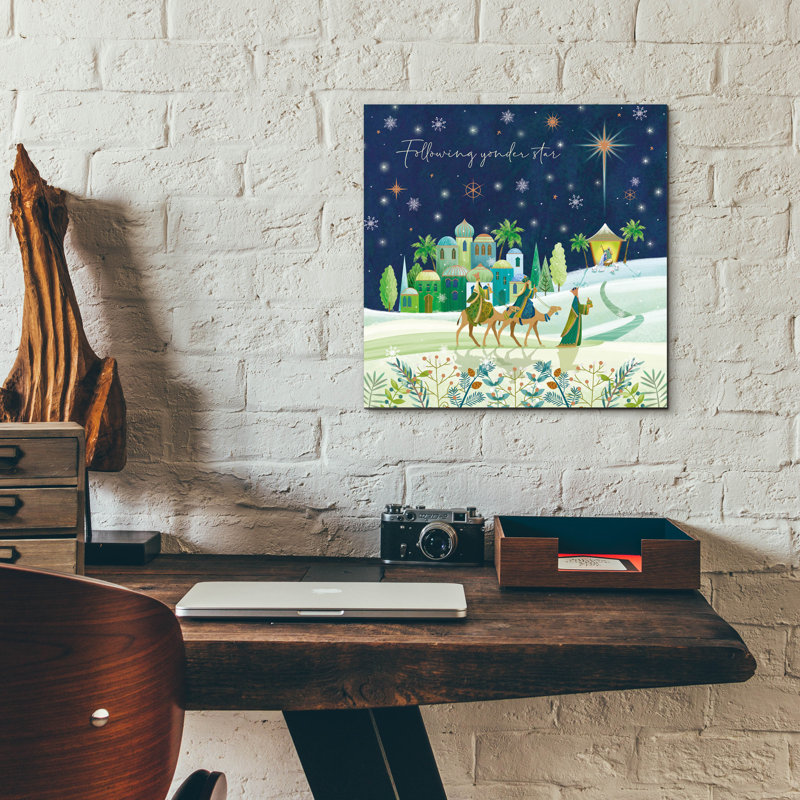  «Three Kings Journey» par Elle Media Group SA, art mural en verre acrylique, 12 po x 12 po