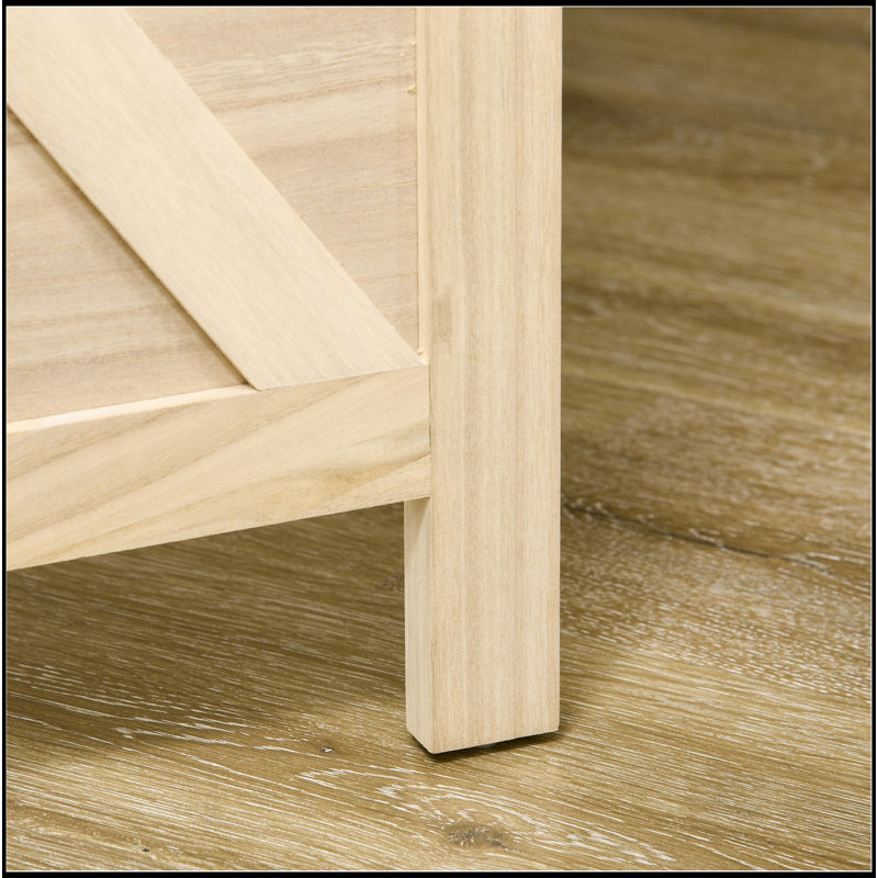 Paravent 3 panneaux perforés, écran d'intimité pliable portatif en bois de 4,7 pi de hauteur, cloison de séparation pour bureau personnel, naturel