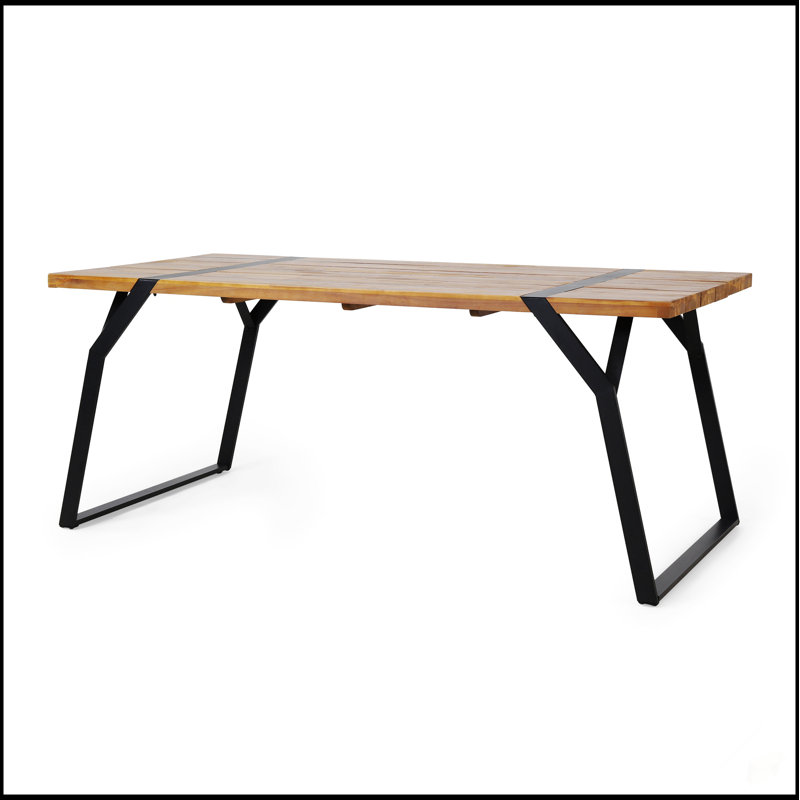 Table de salle à manger en bois d'acacia ZORA Industrial