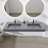 59'' Rectangular Double Solid Surface Bathroom Sink