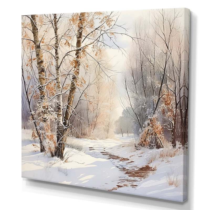 «Trees Charm In Winter - Tree», art mural sur toile, Toile tendue, 44" H x 44" W