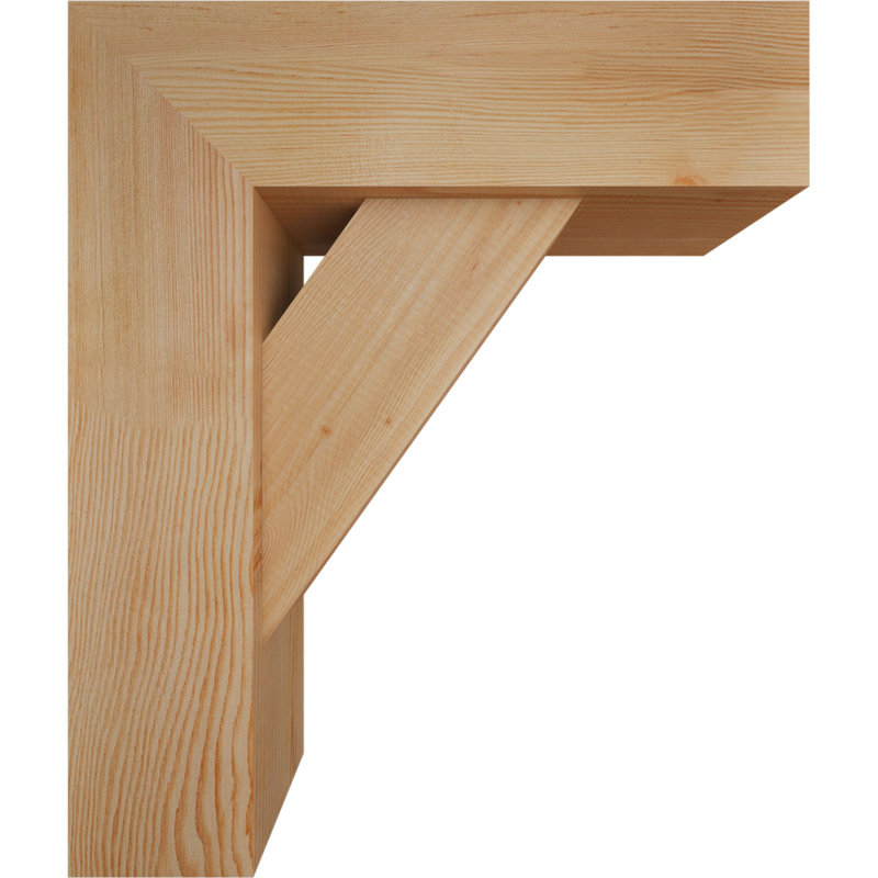 Support de bloc traditionnel avec entretoise décalée, 26 x 22, Sapin Douglas de l 7 1/2 (lisse)