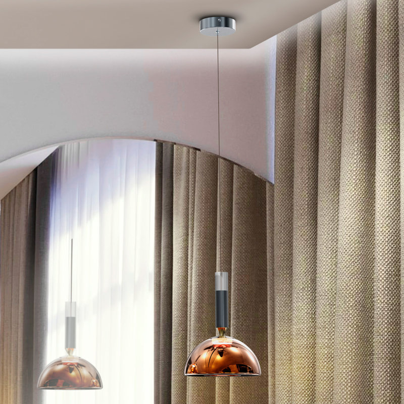1 - Light LED Pendant, Antique Copper