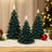 Flickering LED Flameless Christmas Tree Candles - 7.25" - Green - Set Of 3-119978910