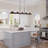 5-Light Wood Linear Kitchen Island Pedant
