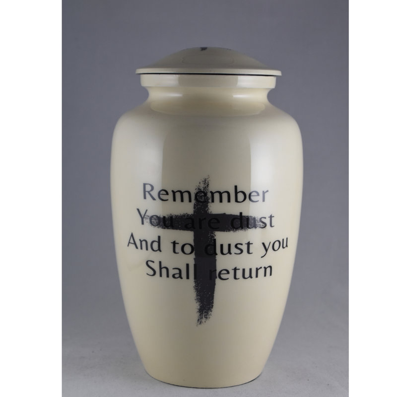 Roselynne faite à la main avec croix «Keep You Are Dust, And To To Dust You Shallver Urn»
