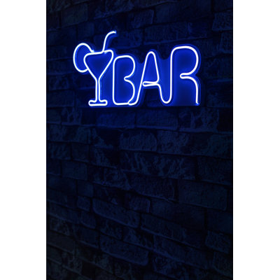 Bande lumineuse néon flexible à DEL, bleu, 19,7 x 9,1 x 1,2 pouces | IP67 imperméable, gabarit en mousse de PVC | 12V DC, 36W, 240 lumens, 3400K | Parfait pour la décoration intérieure, les fêtes et les projets d'éclairage créatif