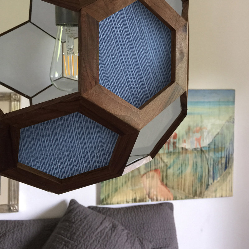 Chevalier 1 - Light Oil Pendant, Walnut/Blue