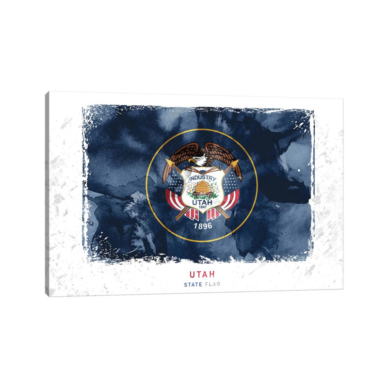West Virginia par Walldecoraddict - Toile tendue, estampe numérique sur toile tendue, H 18 po x l 26 po x P 1,5 po, Utah