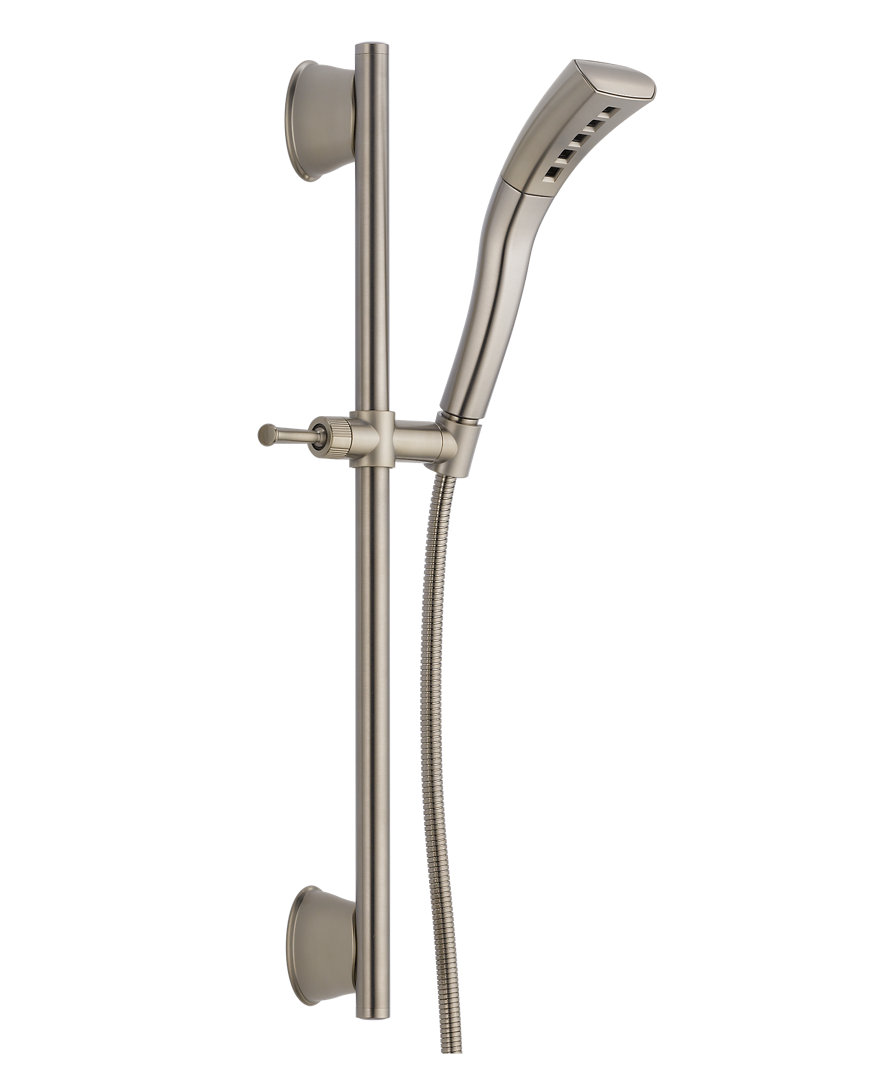 Universal Showering Components Slide Bar Full/Standard Handheld Shower Head with H2Okinetic Technology Delta 