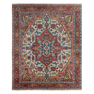 Wilkes Hand-Knotted Wool Red/Beige Area Rug