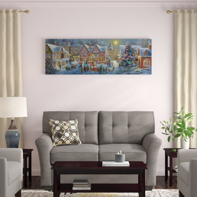 « christmas village », impression sur toile